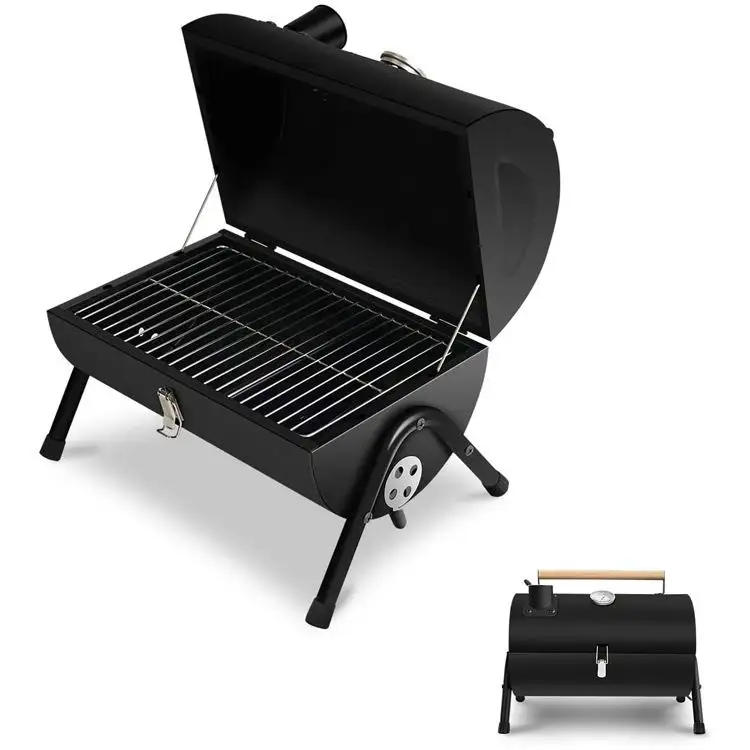 BBQ Grill TableTop portátil churrasqueira grelhador a carvão para acampamento ao ar livre jardim quintal cozinhar piquenique viajando