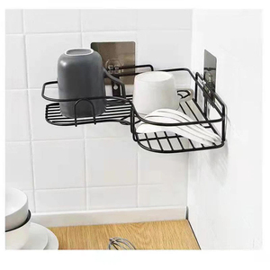 Wall-mounted <strong>Corner</strong> <strong>Bathroom</strong> <strong>Storage</strong> Shelf Metal Powder Coated No Drilling Required Multifunctional <strong>Storage</strong> <strong>Unit</strong> - Product Image 6