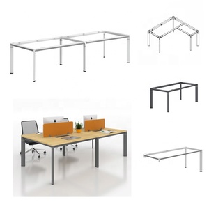 Cadre de table argenté pied de table en fer - Product Image 1