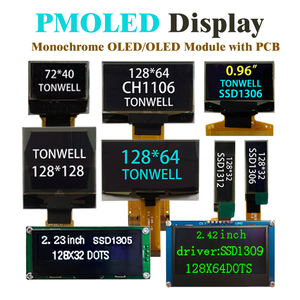 Panel Layar OLED PMOLED Kustom 0,66 Inci SSD1306 64*48 4-kabel SPI 16PIN Monokrom Modul Layar LCD OLED - Product Image 6