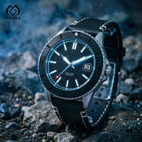Montre Migaga Nh35 à mouvement automatique pour homme, étanche à 300 m, bracelet en caoutchouc FKM, montre de plongée mécanique de luxe