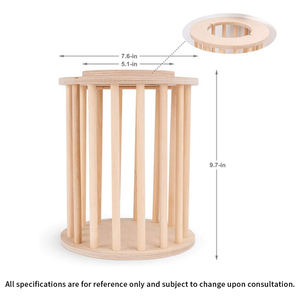 Mangeoires à foin réduisant les gaspillage, mangeoires en bois adaptées aux lapins, aux cochons d'Inde, mangeoires auto-alimentantes <span class=keywords><strong>pour</strong></span> animaux debout, gestion du foin - Product Image 3