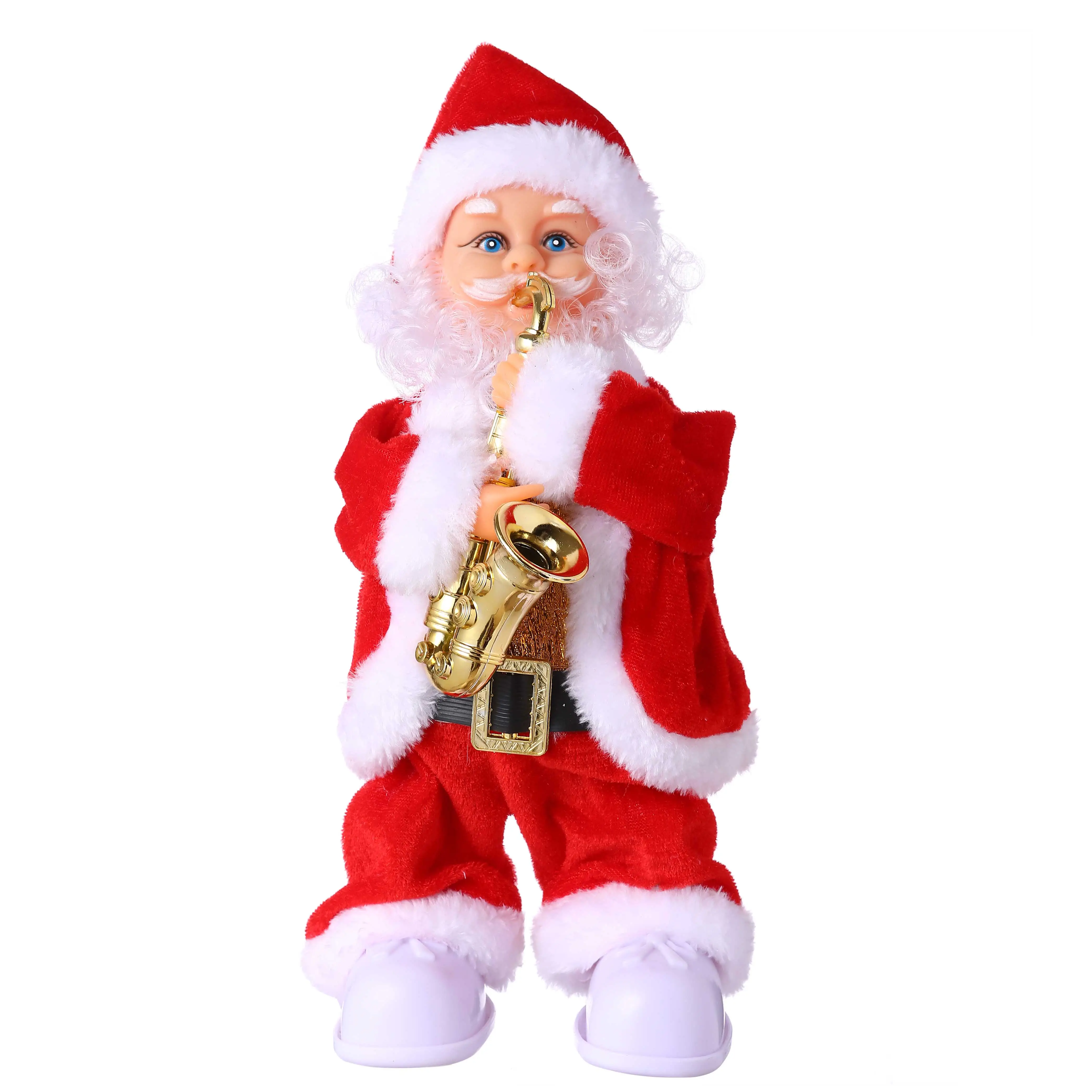 12 Inch Dancing Santa Clause Saxophone Santa Claus Holiday Christmas Decorations