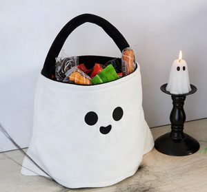 Bolsa de Halloween para Dulces, Diseño de Fantasma, de Felpa Suave, para Fiestas y Cestas de Halloween - Product Image 6