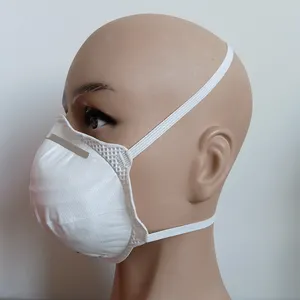 Fabrieksklare Voorraad En149 Ffp2 Komvormige Deeltjesfiltering Half-Masker Hoofdbanden Met Noseclip Cup Vorm Met Elastische Band