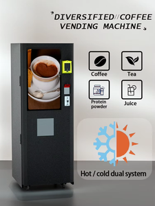 <span class=keywords><strong>Machine</strong></span> à café Coin Express <span class=keywords><strong>avec</strong></span> distributeur automatique de tasses, mécanisme de préparation de lait chaud et accepteur de monnaie - Product Image 1