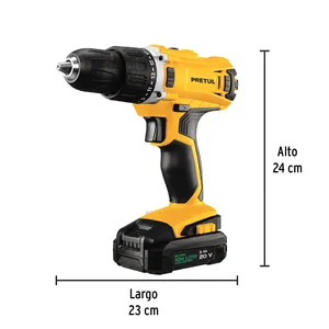 Master con 2 unità 1/2 'kit trapano, 20V, 1 2Ah batteria, 32 accessori, PRETUL - Product Image 3