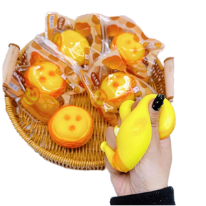 2025 Hot Sale Unisex Small <b>Squishy</b> Toy Fun Slow Rebound Simulation Egg Tart Fluid Squeeze Anti-Stress Features - Product Image 1