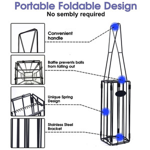 Pickleball <b>Ball</b> Storage Rack 40 Hole <b>LED</b> Glow In Dark Training Equipment For Adults - Product Image 4