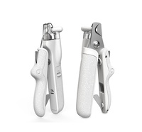 Coupe-ongles LED pour animaux de compagnie avec lumière, coupe-ongles 2-en-1 pour chiens et chats avec verrouillage enfant, coupe facile avec lime à ongles intégrée