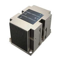 Dissipateur thermique CPU passif pour serveur 2U avec ailettes en aluminium et 4 pièces Solution de refroidissement par air de processeur de caloducs en cuivre pour LGA 3647