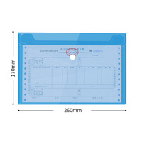 Sac de documents en plastique personnalisé pp a5 a4 enveloppe transparente portefeuilles de poche dossier scolaire document sac de classement transparent avec bouton pression