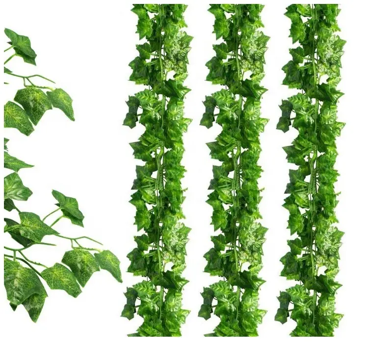 Meilleure vente Faux lierre artificiel feuilles de lierre verdure guirlandes de lierre artificiel vignes pour mariage fête jardin décoration murale