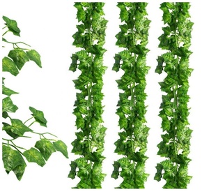 Mejor Venta de hiedra falsa hojas de hiedra artificiales guirnaldas de vegetación vides de hiedra artificiales para la decoración de la pared del jardín del banquete de boda - Product Image 1
