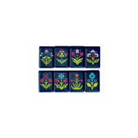 Mahjong : 160 jeux de tuiles de mahjong premium, l'original en acrylique bleu marine, jeu de tuiles de mahjong pour divertissement et soirées