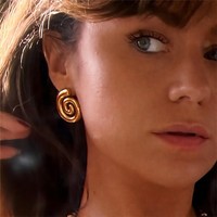 Boucles d'oreilles spirales bohèmes Gaovo, plaquées or 18 carats, en acier inoxydable hypoallergénique, bijoux de mode pour femmes, cadeau pour les fêtes