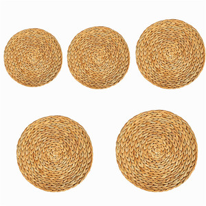 Mantel cá nhân de tejido Ratan manten manten mantenedores tejidos redondos manteles individuales Negro cascara Coco - Product Image 3