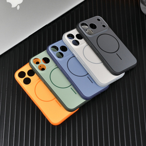 Étui de téléphone au design ultra doux pour la peau et à blocs de couleur |   6 couleurs |   PC+TPU écologique |   Petites commandes en gros bienvenues - Product Image 5