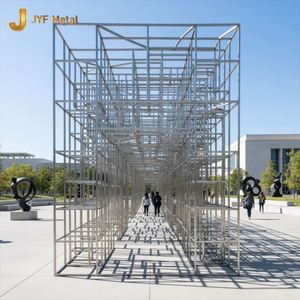 EX602 Stainless Steel Sculpture Art <b>Decorative</b> Sculpture for Hotel Lobby Public <b>Space</b> Modern Interior Architecture Custom Design - Product Image 5