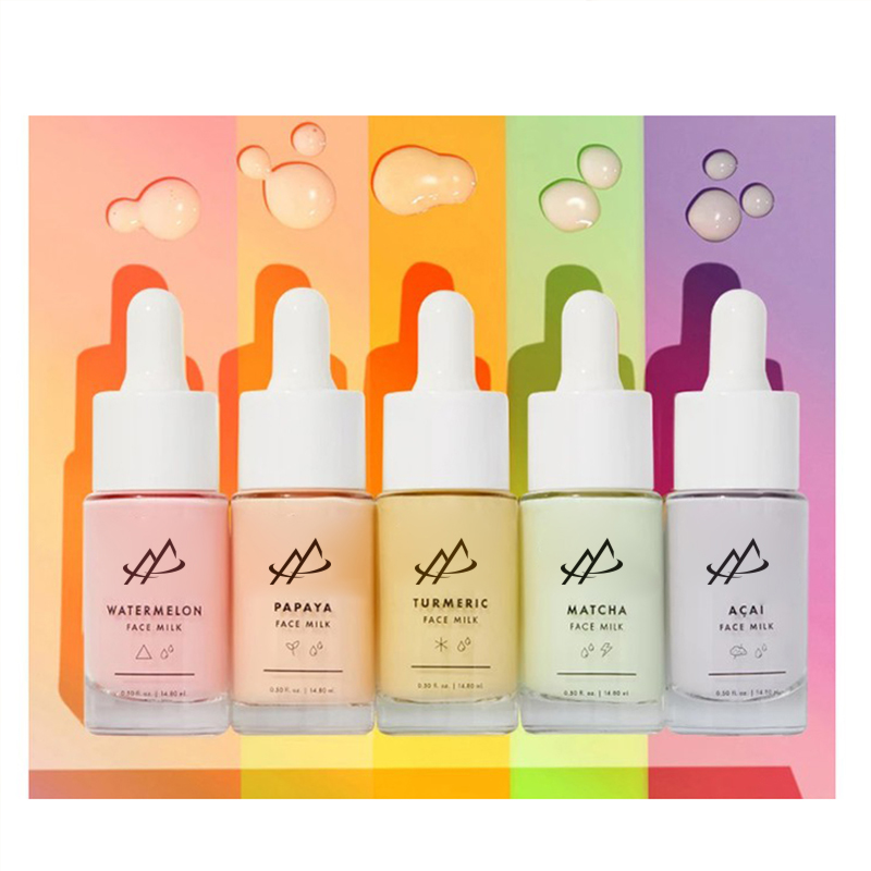 Оптовая продажа, частная торговая марка, Органический Уход за кожей, фруктовая Сыворотка для лица, увлажняющая осветляющая сыворотка для лица с папайей, арбузом, молочная сыворотка для лица