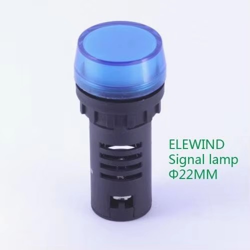 ELEWIND 22MM LED Indicator Light Plastic Pilot Lamp with AD16-22D IP40 24V Hotel Use