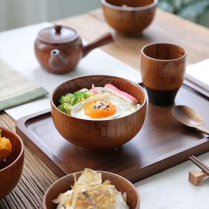 Tazón de Boda Clásico Hecho a Mano con Madera Natural Ecológica para una Alimentación Saludable - Product Image 2