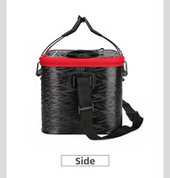 Seau à poissons vivants pliable en EVA à une couche, sac de rangement multifonctionnel pour la pêche avec entrée automatique de poissons, pour la pêche en extérieur
