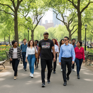 Camiseta con la bandera de Estados Unidos de Immigrants Make America Great, color negro, talla mediana - Product Image 3
