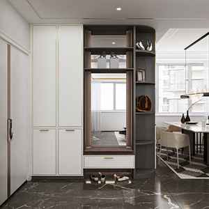 Buffet en bois de style moderne de haute qualité, armoire à vin, grand espace de rangement, artisanat exquis pour salle à manger, salon - Product Image 3