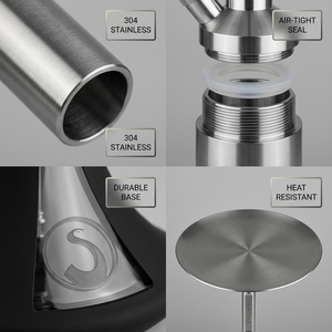 Chicha Steamulation allemande de haute qualité en acier inoxydable 304, modèle S4, fabriquée en usine, chicha de luxe allemande - Product Image 4