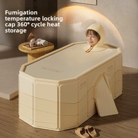 Grande baignoire gonflable pliable portable pour la maison, baignoire pleine grandeur pour adultes et enfants, température constante, extra-haute
