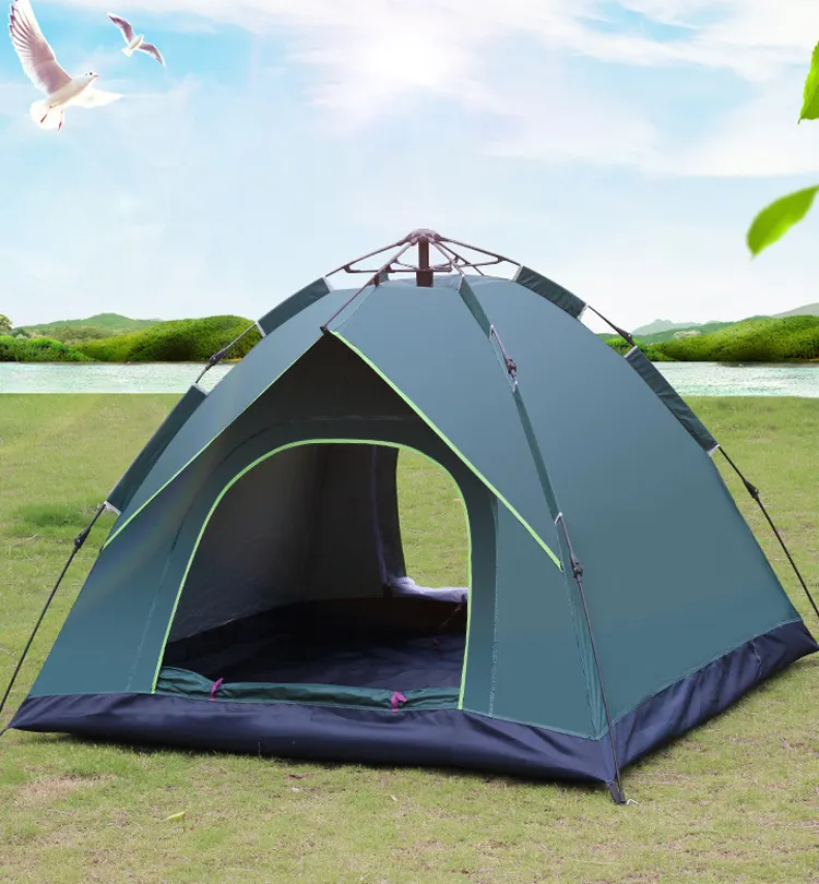 Tenda pop-up automatica impermeabile con doppio telo da campeggio all'aperto per 3 4 persone escursionismo eos base camp barraca-camping