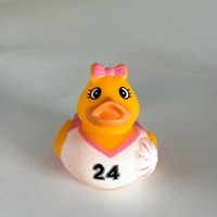 Canard en caoutchouc jaune de cheerleading, jouet en résine amusant pour la musique, cadeau pour événements sportifs, cadeaux de fête, décorations