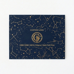 Cartes de remerciement de luxe bleu marine avec étoiles dorées, design constellation haut de gamme, personnalisables en gros avec logo, pour mariage, cadeaux d'entreprise, OEM ODM - Product Image 3