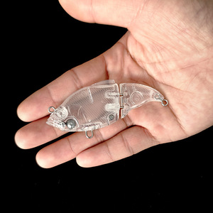 NOUVEAU Leurre de pêche à la brochette <span class=keywords><strong>Vatalion</strong></span> 7cm 7.9g, corps de leurre articulé non peint, flottant, pour pêche au bar - Product Image 4