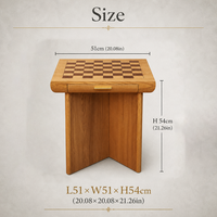 Table console en bois avec surface en échiquier rétro, petite table d'appoint carrée pour salon et villa, décoration intérieure