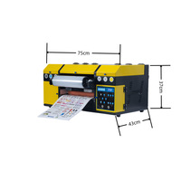 Imprimante d'étiquettes en cristal UV compacte A3, transfert d'autocollants en cristal DTF et laminage en rouleau, imprimante de logos tout-en-un 110-220V