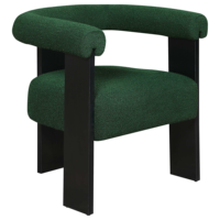 Fauteuil de Salon de Manucure Luxe Nordique en Bouclé, Chaise Moderne à Cadre en Bois Massif pour Studio de Beauté Haut de Gamme et Atelier de Techniciens Ongulaires
