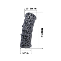 Pièces de perles tubulaires en laiton, tubes Iris incurvés, breloques croisées, connecteurs à petits pavés, pour la fabrication de bijoux