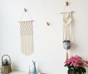 Tenture murale en macramé Tissé Boho <span class=keywords><strong>Chic</strong></span> Décoration murale Couleur Beige Naturel Boho Macramé Tenture murale Bohème Tapisserie - Product Image 4