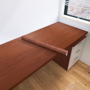 Grain de bois papier peint auto-adhésif Pvc étanche placard cuisine chambre meubles autocollants rénover décoration <span class=keywords><strong>Film</strong></span> protecteur - Product Image 1