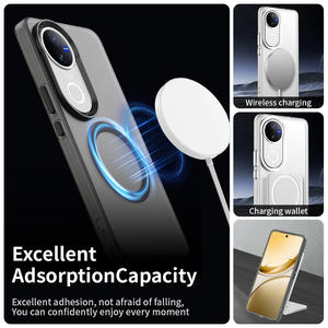 Coque de téléphone magnétique transparente en TPU souple givré pour VIVO S20 S19 V40 X200 Pro Mini V50, avec bordure surélevée et compatible charge sans fil - Product Image 5