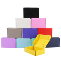 Boîte-cadeau d'expédition en papier avec Logo imprimé, boîtes d'emballage d'expédition plates ondulées colorées pour les petites entreprises