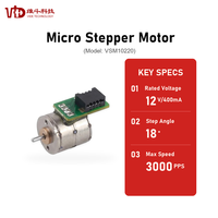10mm Permanentmagnet-Schrittmotor VSM10220 NEMA 4 12V 18 Grad 2-Phasen für Kamera Handy Fotografie Digitale Schrittmotoren