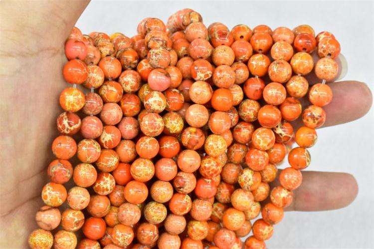 Giada Colore Arancione Ovale Piatto Sfaccettato Pietre Dure In Filo Gioielli | Sara Jewelry - Foto 8