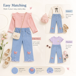 Jeans da <span class=keywords><strong>bambina</strong></span> 2026 Nuovi <span class=keywords><strong>pantaloni</strong></span> estivi a mezza lunghezza per bambini, stile coreano, larghi, sottili, <span class=keywords><strong>cropped</strong></span>, per il commercio estero - Product Image 4