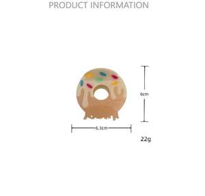 QianJin خلات الشوكولاته دونات الإبداعية الصغيرة ولطيفة نمط الغذاء الخلفي من رأس القرش كليب - Product Image 3