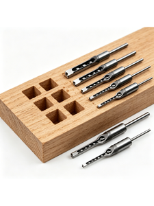 Hot Sale <b>Wood</b> Square Hole <b>Drill</b> <b>Bit</b> Set Hollow Mortise Chisel <b>Drill</b> <b>Bits</b> for Woodworking Square Hole Drilling - Product Image 4