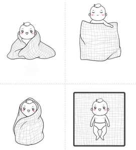 Custom Solid Neutral Cotton Baby <b>Blanket</b> Newborn <b>Toddler</b> Throw <b>Blanket</b> with Cartoon Pattern Perfect Shower Gift - Product Image 5