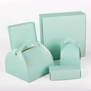 주문 인쇄 녹색 처분할 수 있는 종이 감미로운/사막 Ppackaging 마분지 cakebox 생일 케이크 피자 상자 시리즈